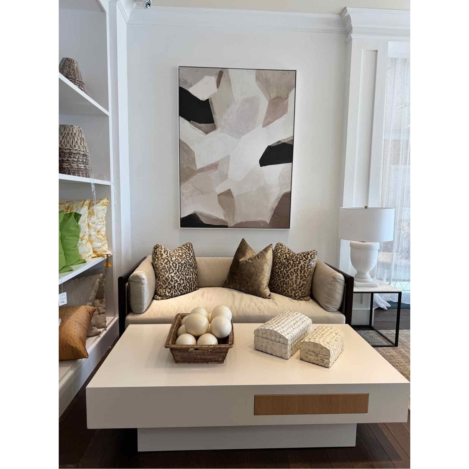 'Chambord' Upholstered Satin Walnut Sofa / Loveseat by Jiun Ho - colletteconsignment.com