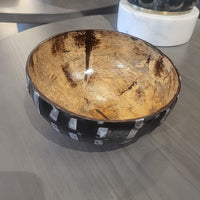 Black Mother of Pearl Inlay Coconut Bowl
