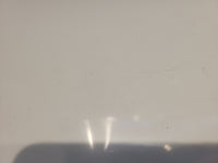 Custom 5-Door Matte White Lacquer Fish Scale Credenza w/ Glass Top