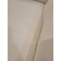 White Slipcover Roll Arm Chair (AS IS)