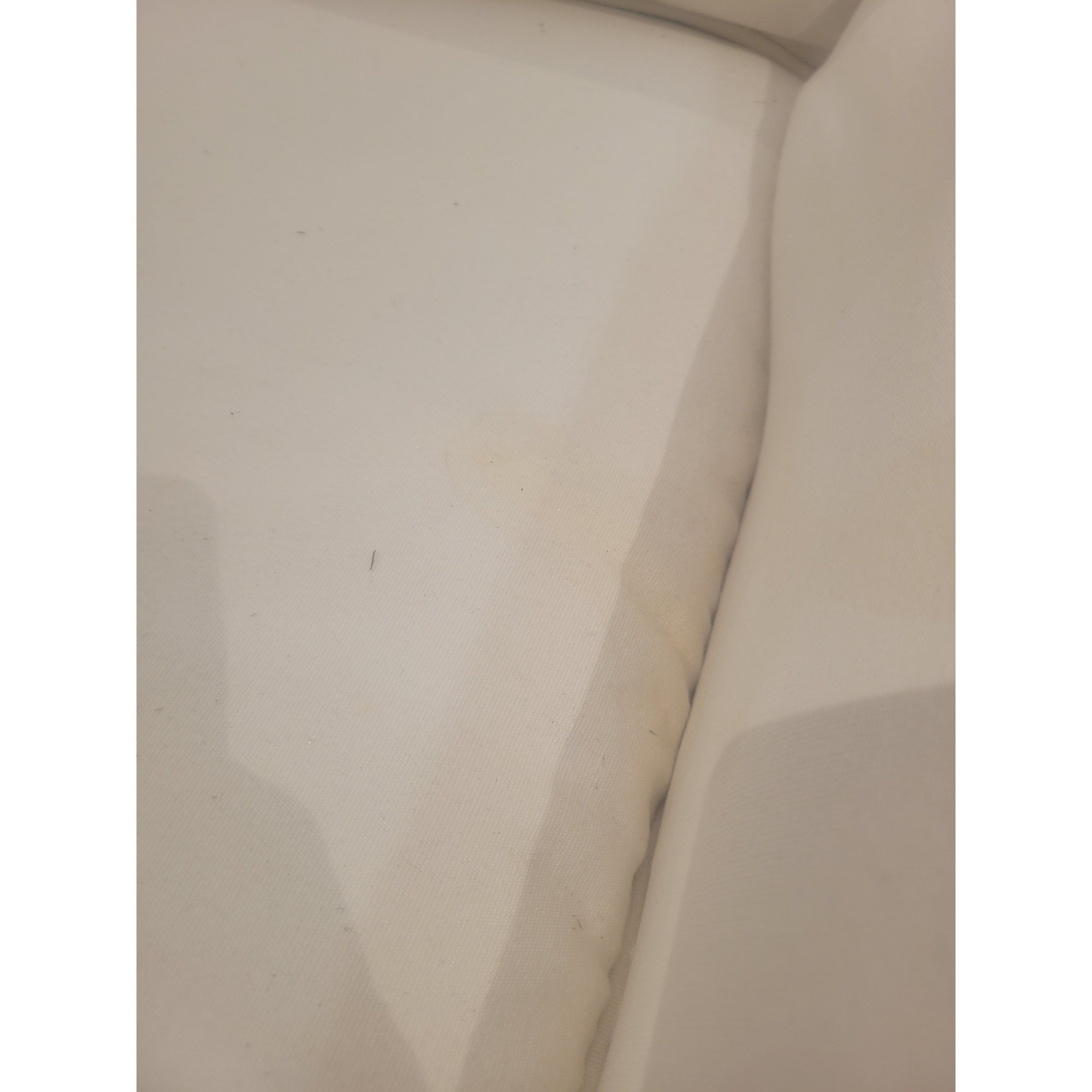 White Slipcover Roll Arm Chair (AS IS)