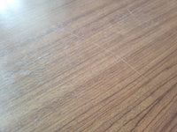 Wood Coffee Table w/ Black Wash Legs (AS IS)