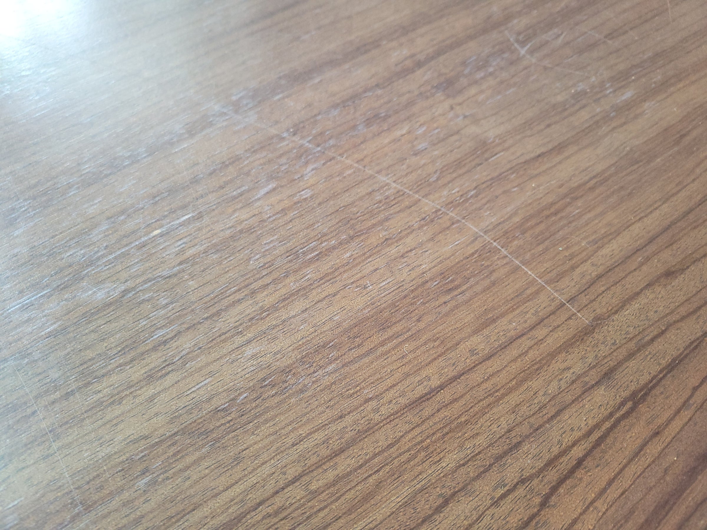 Wood Coffee Table w/ Black Wash Legs (AS IS)