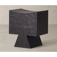 5HDACBA8 - Carmel Dark Wood Stool - AS IS