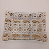 Georges Briard Gold Glass Flat Edge Square Platter