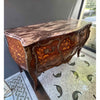 19th C French Marquetry Marble Top Dresser w/ Brass Mounts - AS IS