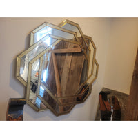 Octagonal Gold Leaf Eglomise Mirror by Mecox Gardens