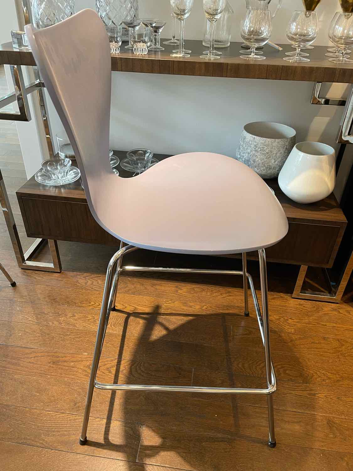 SET of 3 Lavender Counter Stools by Fritz Hansen