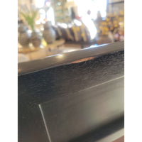 PAIR of Brown Leather & Dark Wood Chairs - colletteconsignment.com