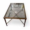 Rectangle Glass Top Coffee Table w/ Gold Leaf & Metal