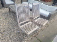 SET of 4 Plantation Teak Folding Chairs