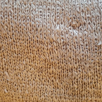 Beige Woven Square Pillow by Donna Karan w/ Down Insert - AS IS