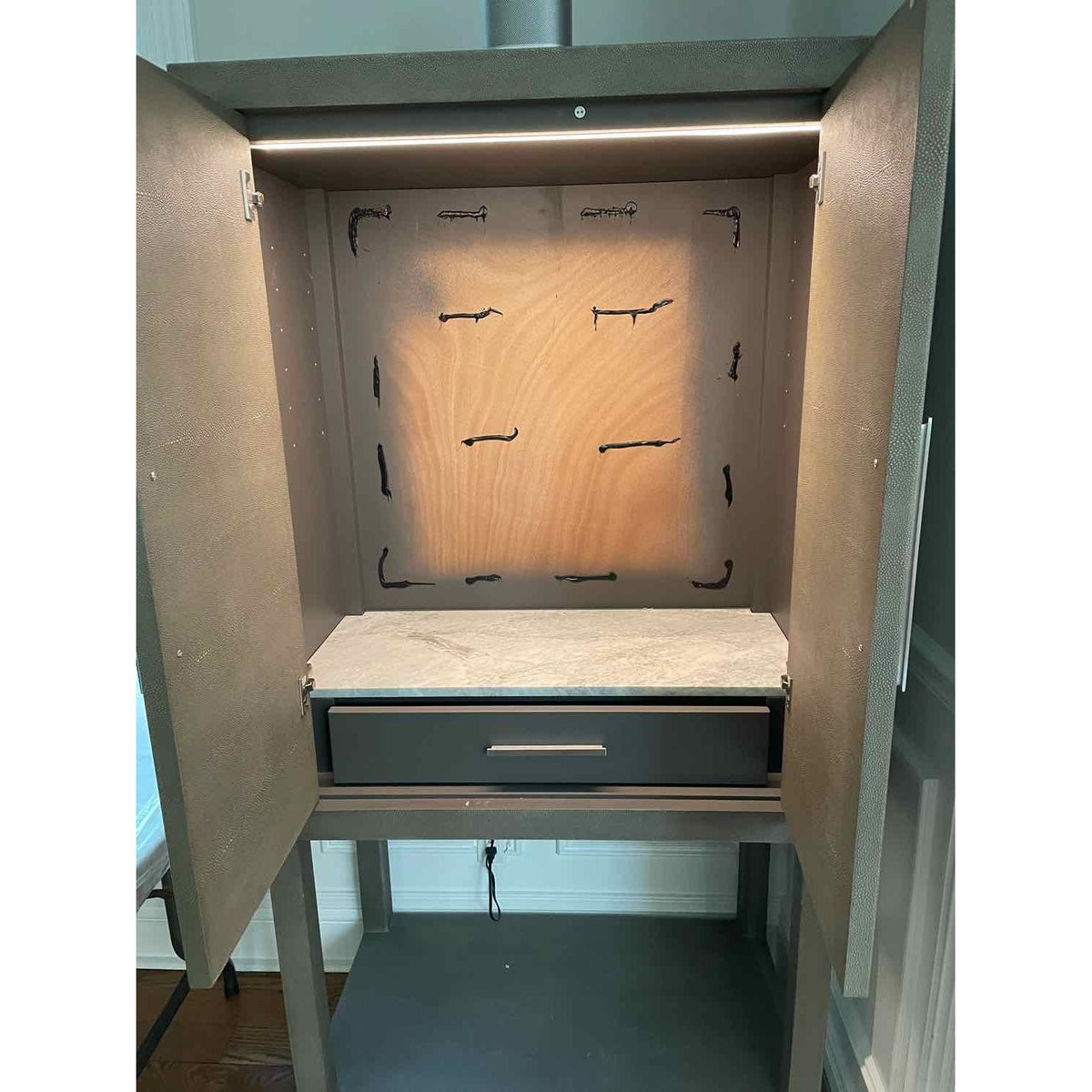 Graydon Shagreen Bar Cabinet by RH (AS IS)