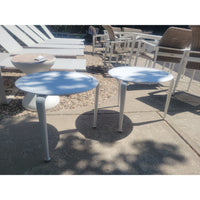 Flight Round Aluminum Side Table by Brown Jordan (AS IS)