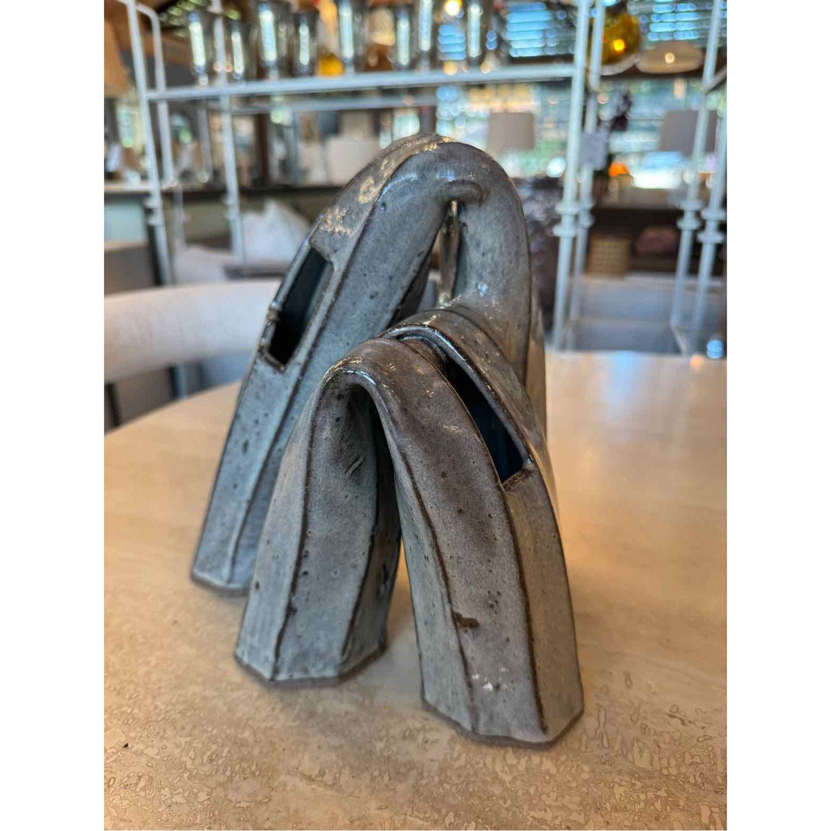 Ikebana Gray Arches Sculptural Vase
