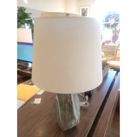 PAIR of Gray Stone Like Table Lamps by Surya - colletteconsignment.com