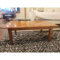 Vintage 4-ft Hardwood Coffee Table by C. Wright Table Co. - colletteconsignment.com