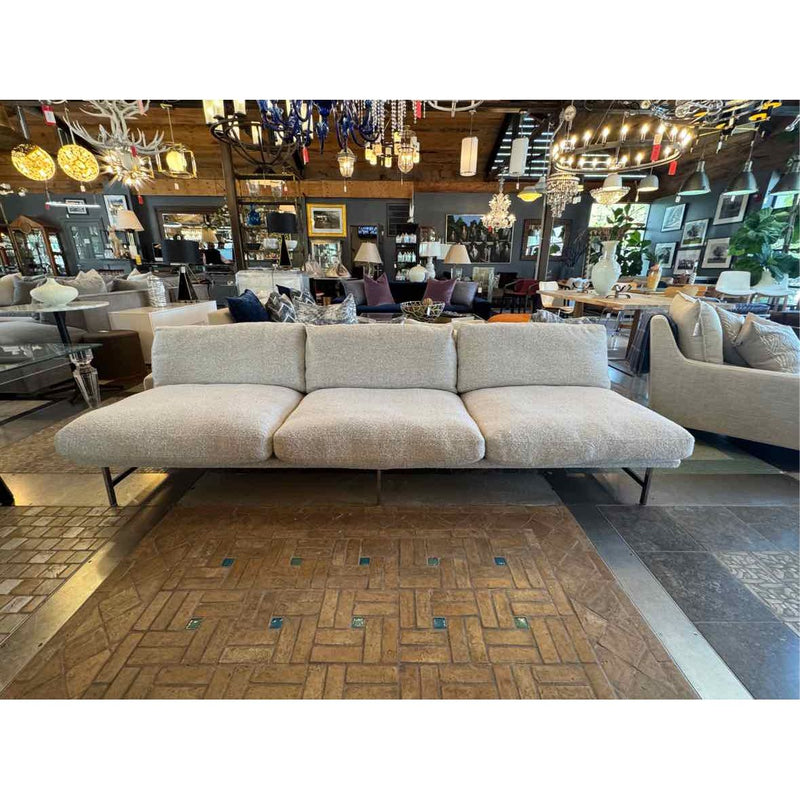 Custom Reupholstered Armless Gray Lissoni Sofa by Fritz Hansen