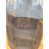 Tall Navy Glass Vase w/ Ribbed Bottom