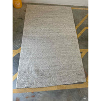 5' x 8' Chunky Knotted Gray Wool Rug #63 - colletteconsignment.com
