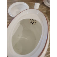 41-Pc 19th C. British Bat-Printed Porcelain Dish Set by Spode w/ Display Stands