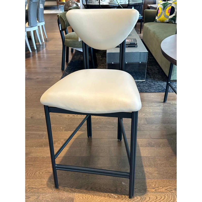 Pebbled Leather Stone Counter Stool
