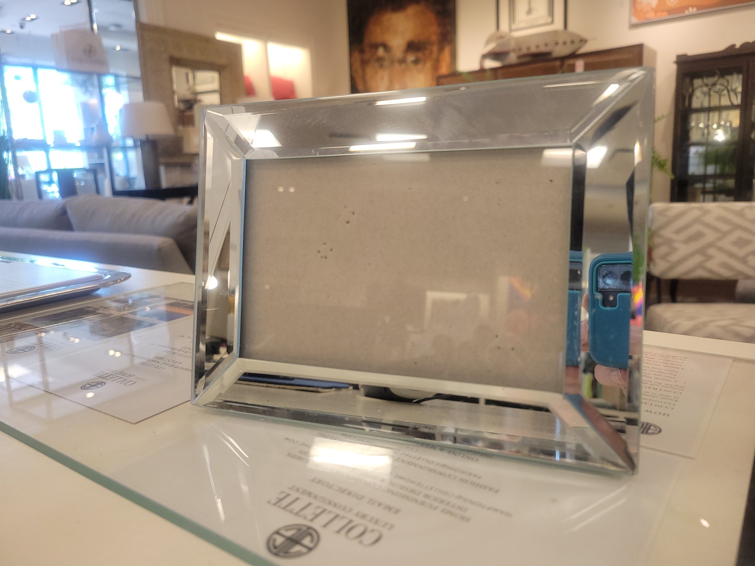 Mirrored Glass Picture Frame