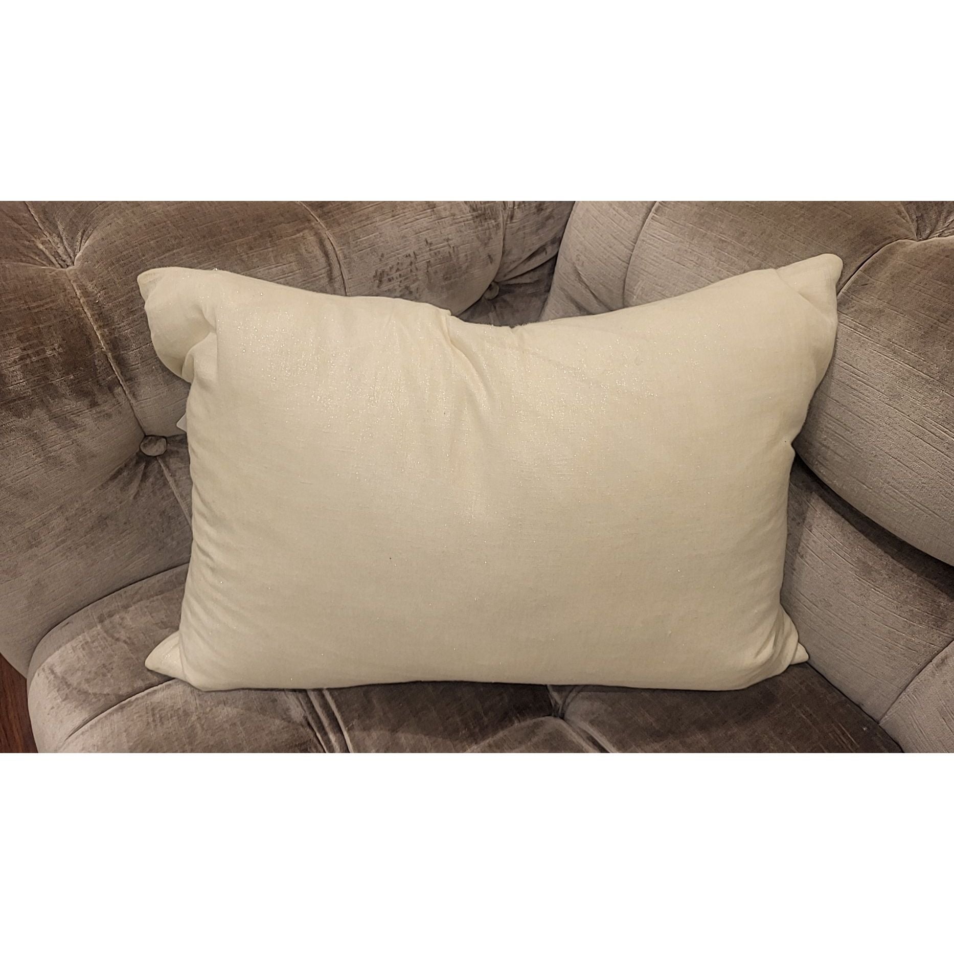 Beige Shimmer Lumbar Pillow by Nancy Koltes - colletteconsignment.com