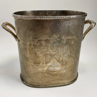 19th C. Silver French Wine Cooler w/ Coat of Arms
