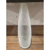 White Crackle Glass Vase