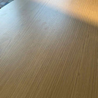 5-ft Round Oak Dining Table w/ Fluted Base