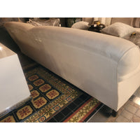9-ft Standard Arm Upholstered Sofa w/ Dark Wood Nailhead Legs by George Smith