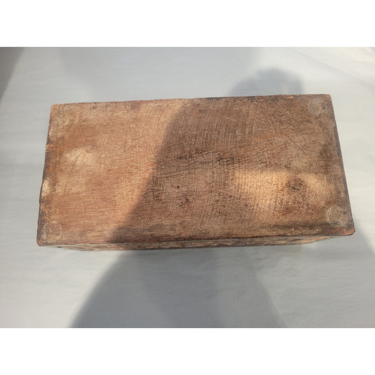 Vintage Handmade Carved Wood Box - colletteconsignment.com