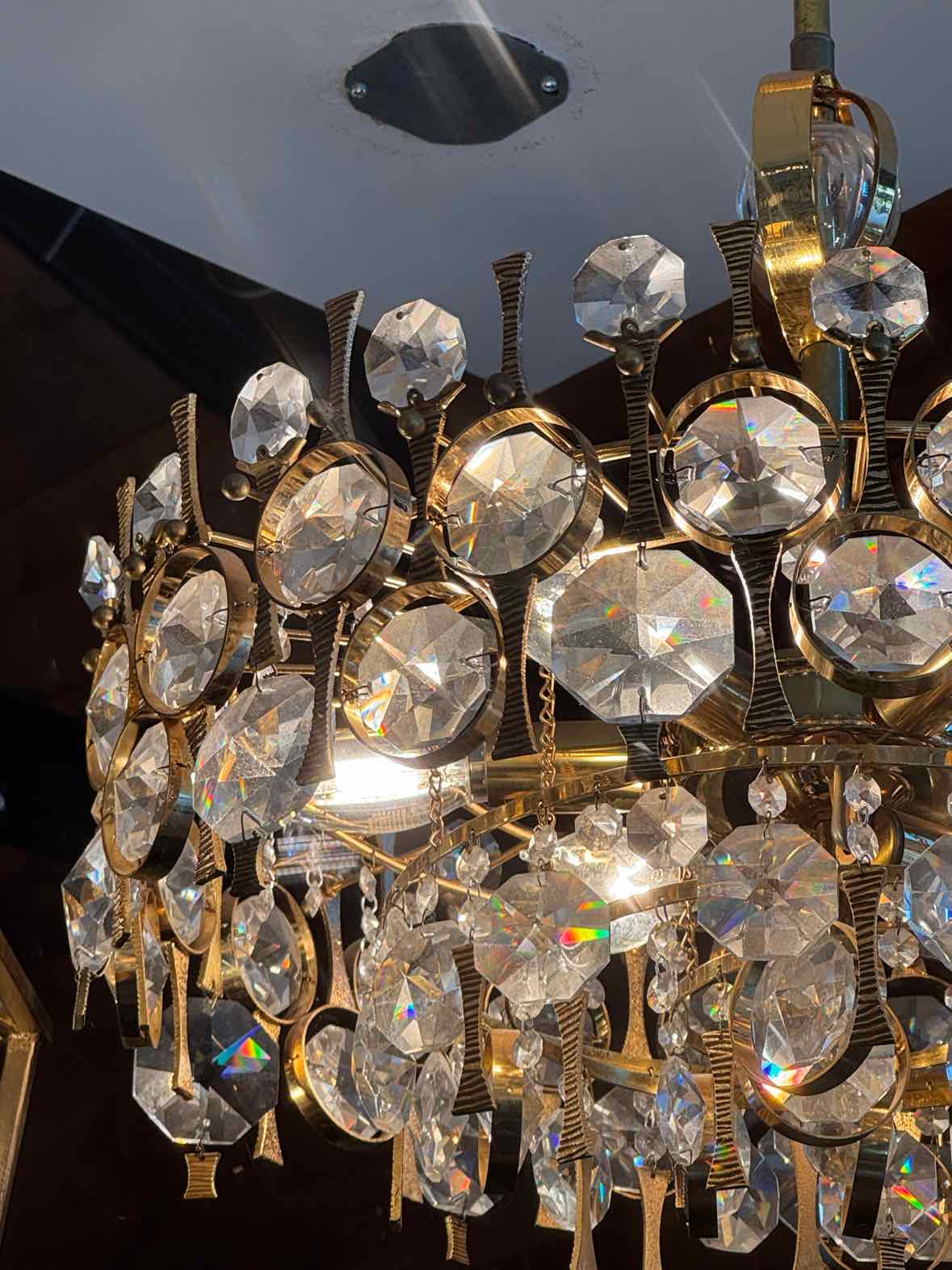 Gaetano Sciolari Brass Pendant Light