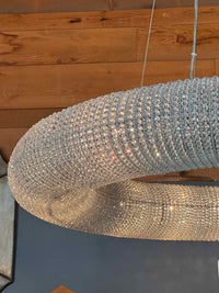 5-ft Round Crystal Halo Chandelier by RH