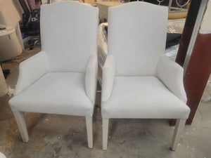 SET of 6 Custom Upholstered High-Back Arm Chairs Attrib. to RH (AS IS)