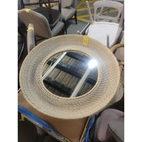 Round Natural Rattan Mirror - colletteconsignment.com