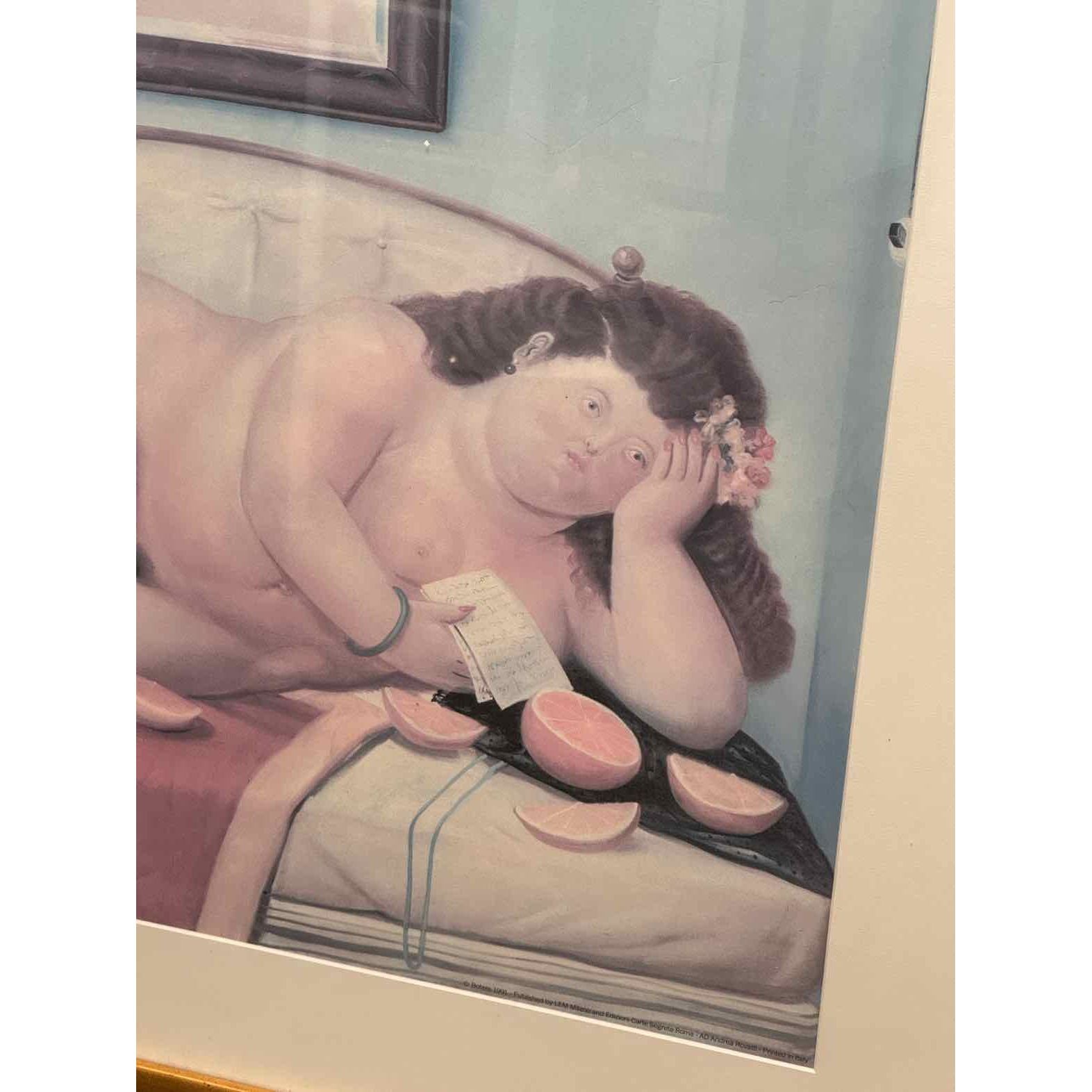 Framed Fernando Botero Art Print - "La Corrida" (1992)