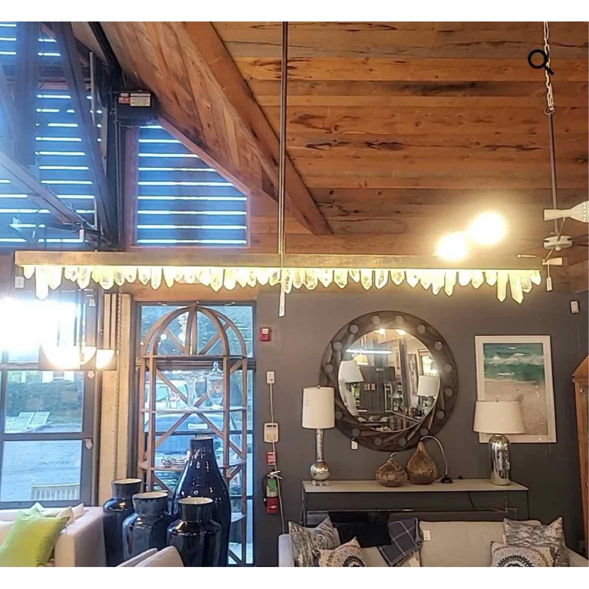 Custom Aged Brass Christopher Boots "Prometheus" Linear Pendant Light