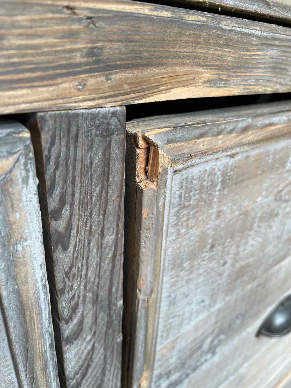 Gray Pine Wood 11-Drawer Burns Sideboard by Jana Ward