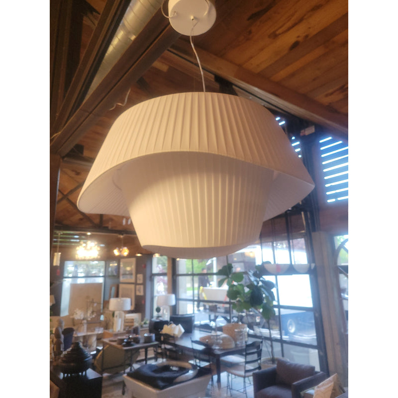 White Fabric LED Coco Pendant Light by Modo Luce - colletteconsignment.com