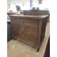 PAIR of Maison 3-Drawer Oak Nightstands w/ Pewter Hardware & Key by RH