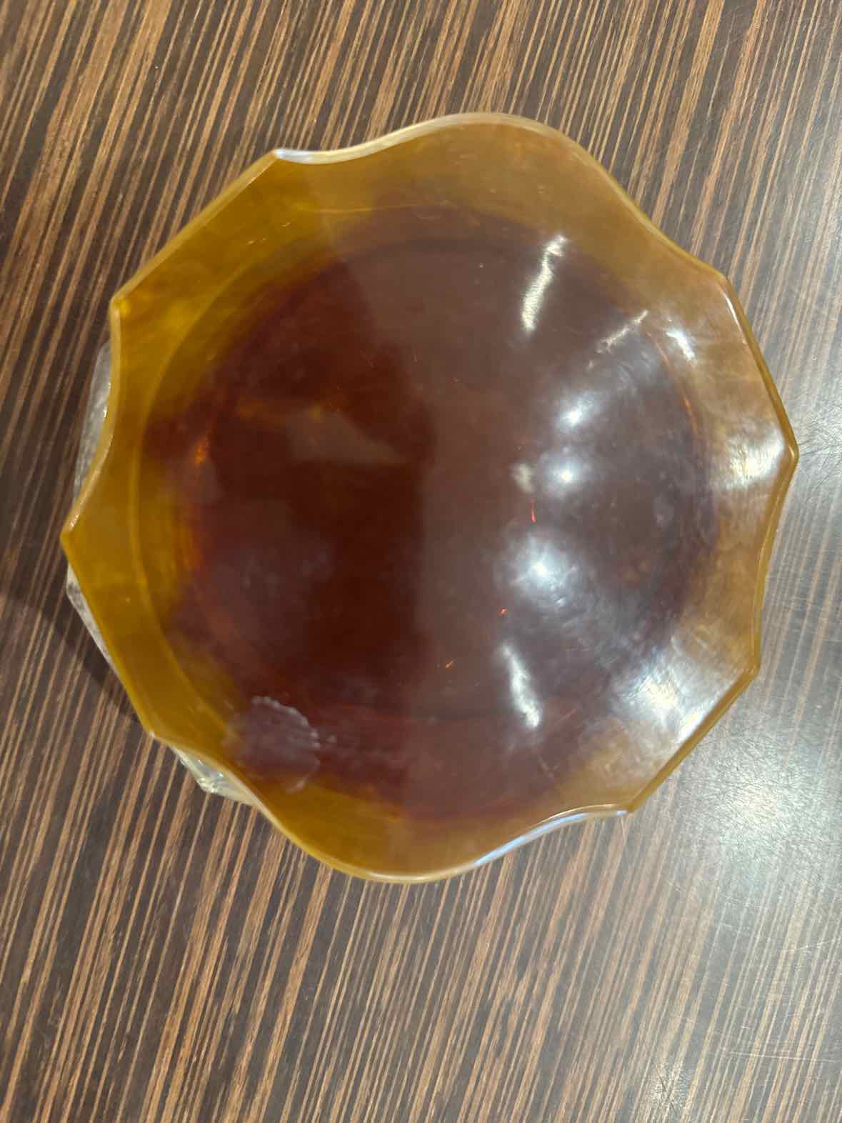 Vintage Art Deco Hexagon Powder Jar w/Bakelite Lid, 4.75" Dia x 2.5"H