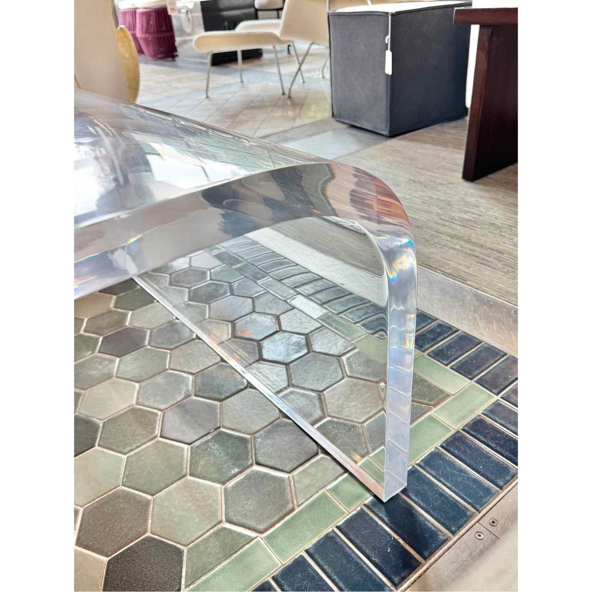 Lucite Waterfall Coffee Table