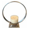 Contemporary Hammered Metal Circular Candle Holder