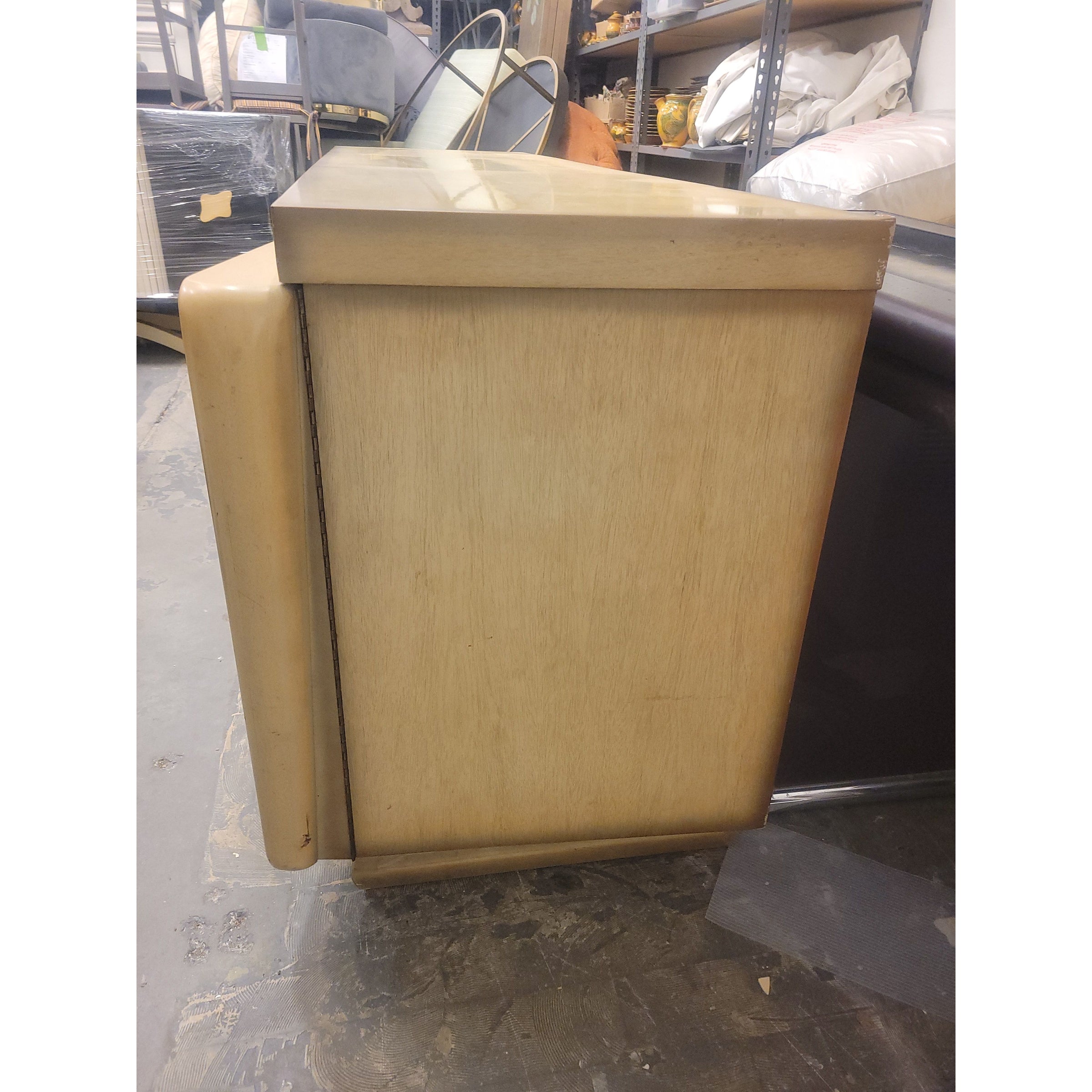 Custom 1960s 9-Drawer Pine Dresser w/ Brass Pulls