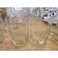 PAIR of Md Glass Candle Holders