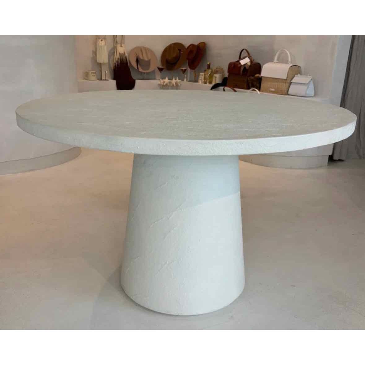 Wyld Blue White Concrete 4-ft Round Dining Table