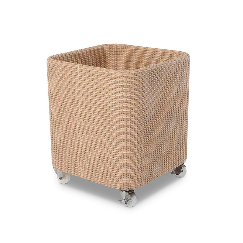 Tribeca Natural Wicker Rolling Towel Bin