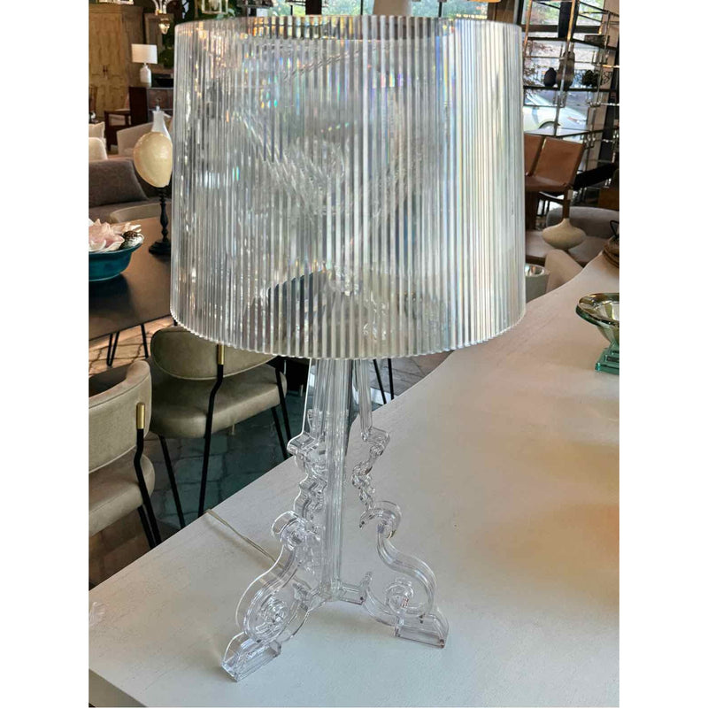 Bourgie Kartelll Lucite Shade & Tripod Base Table Lamps